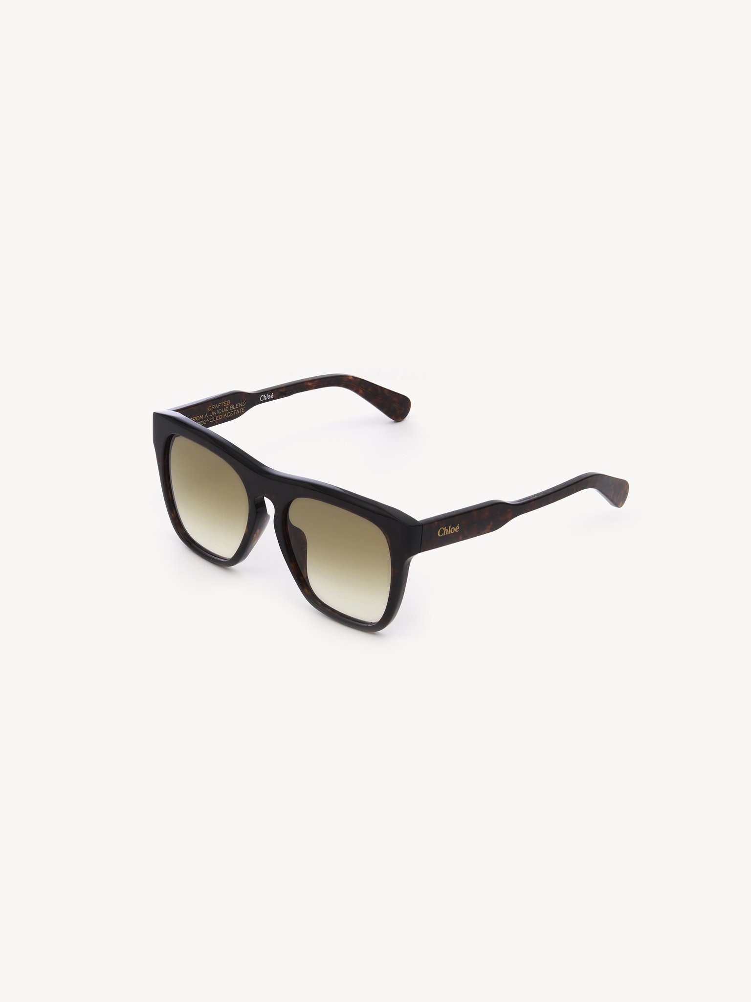 Gayia sunglasses Dark havana recycled acetate & bio-based nylon
Gradient brown lenses