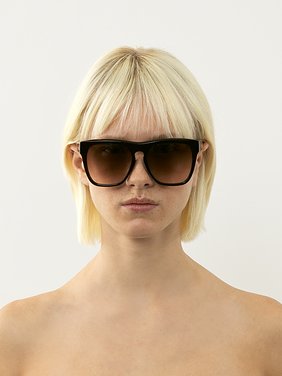 Gayia sunglasses Dark havana recycled acetate & bio-based nylon
Gradient brown lenses Top view of the product