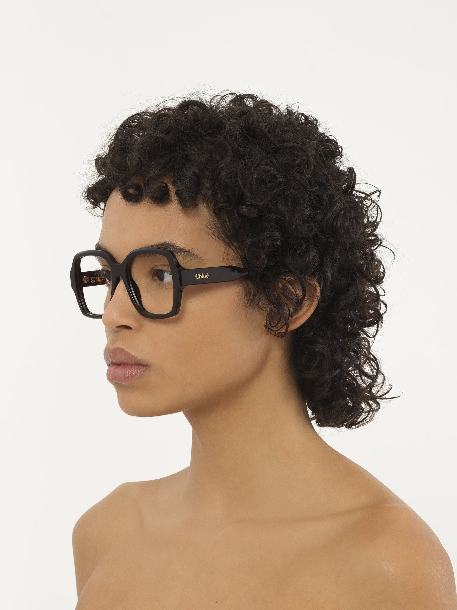 Gayia eyeglasses Dark Havana recycled acetate
Transparent lenses 