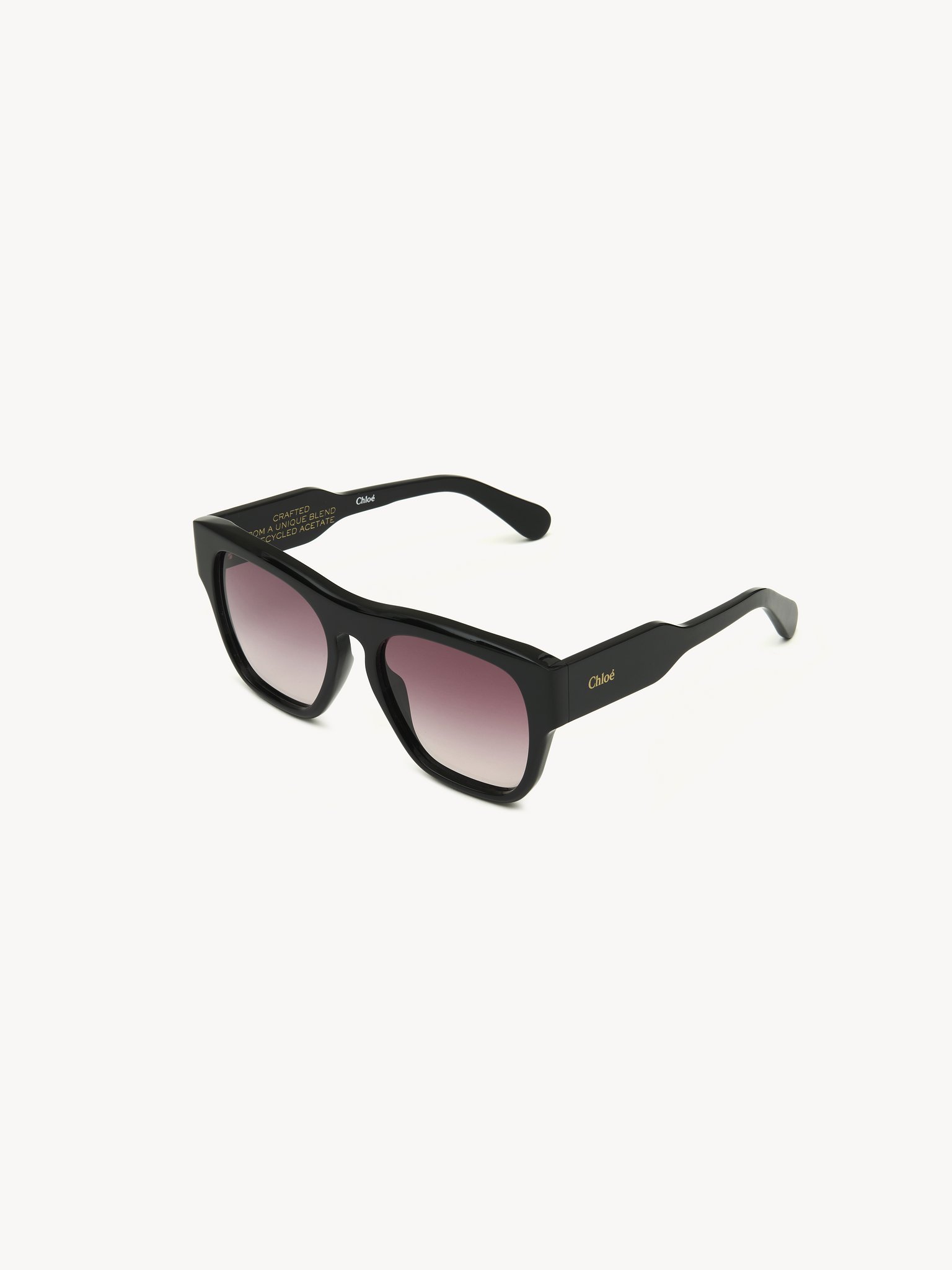 Gayia sunglasses Black recycled acetate & bio-based nylon
Gradient Burgundy lenses