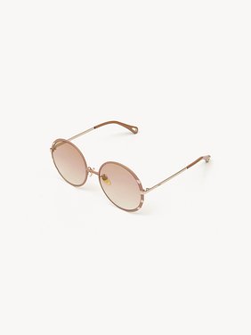 Celeste sunglasses Nude & gold metal
Gradient coral lenses