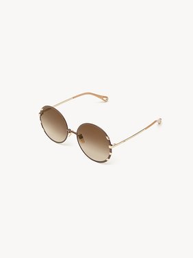 Celeste sunglasses Brown & gold metal
Gradient brown lenses