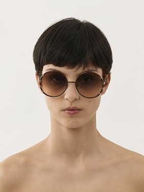 Celeste sunglasses Brown & gold metal
Gradient brown lenses Top view of the product