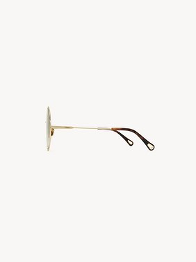 Honoré sunglasses Gold metal & bio-based nylon
Gradient Grey lenses Back view of the product