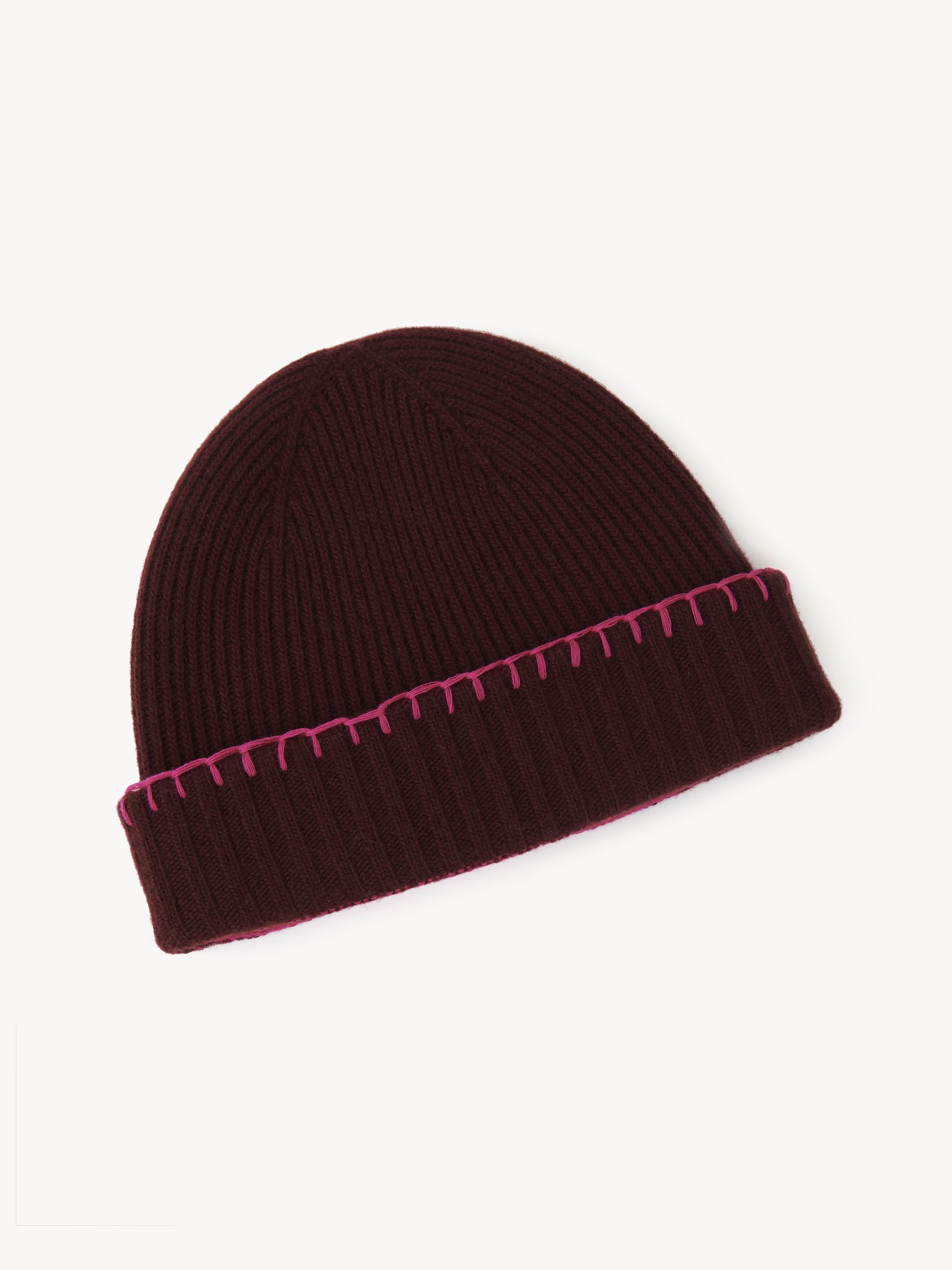 Ribbed knit beanie Ribbed knit
Purple & Pink Back view of the product