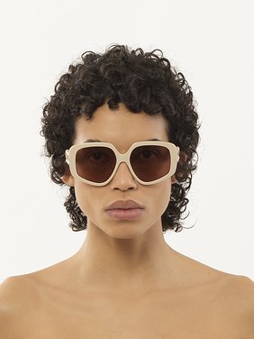 Mony sunglasses Ivory lower-impact acetate & bio-based nylon
Solid Brick lenses 