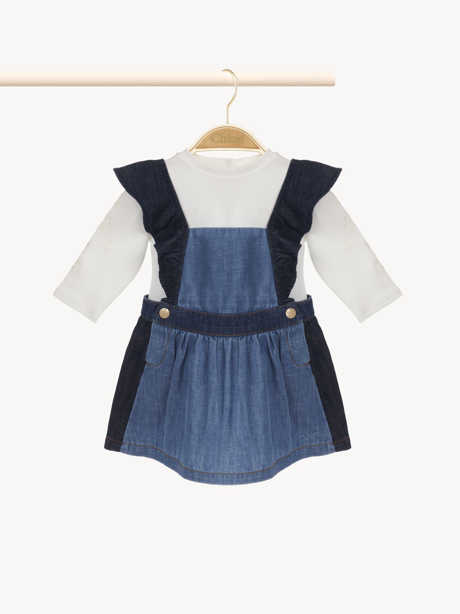 Dress & top set Organic cotton interlock
Denim Blue