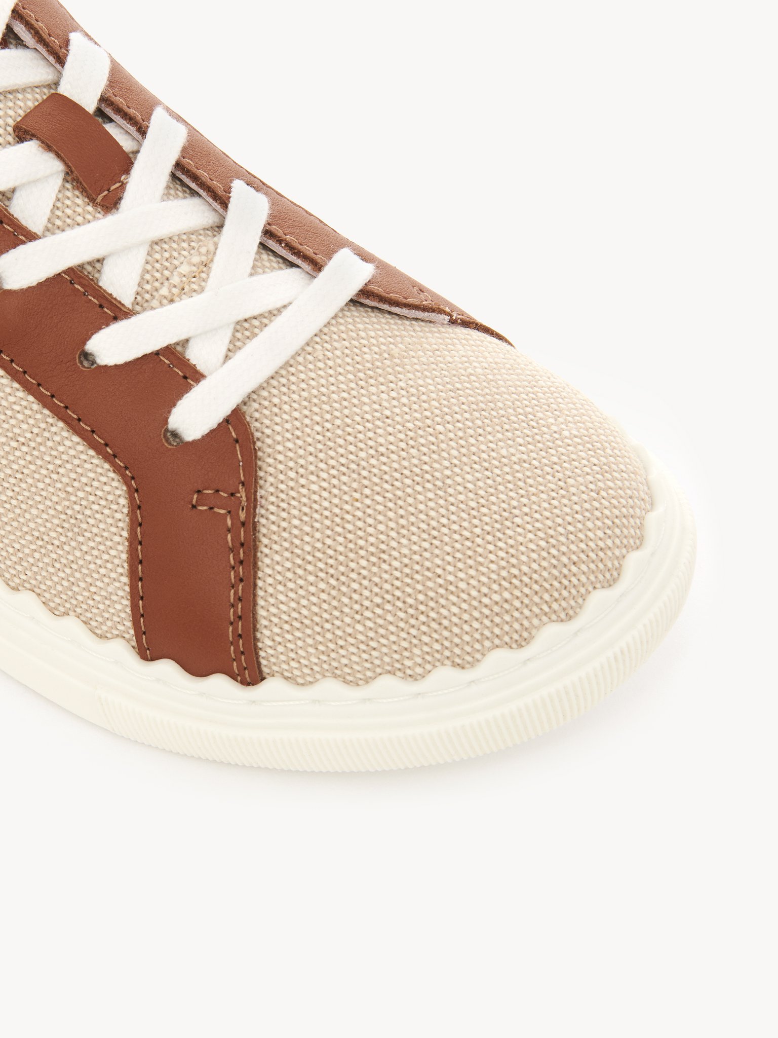 Lauren low-top sneakers Leather & cotton
Brown Beige 