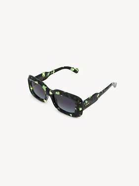 Gayia sunglasses Spotted Green/Black Havana recycled acetate & bio-based nylon
Gradient gray lenses