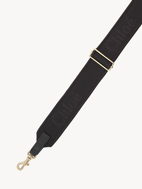 Adjustable strap in canvas Canvas with Chloé logo embroidery
Black Product detail