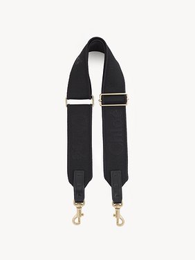 Adjustable strap in canvas Canvas with Chloé logo embroidery
Black