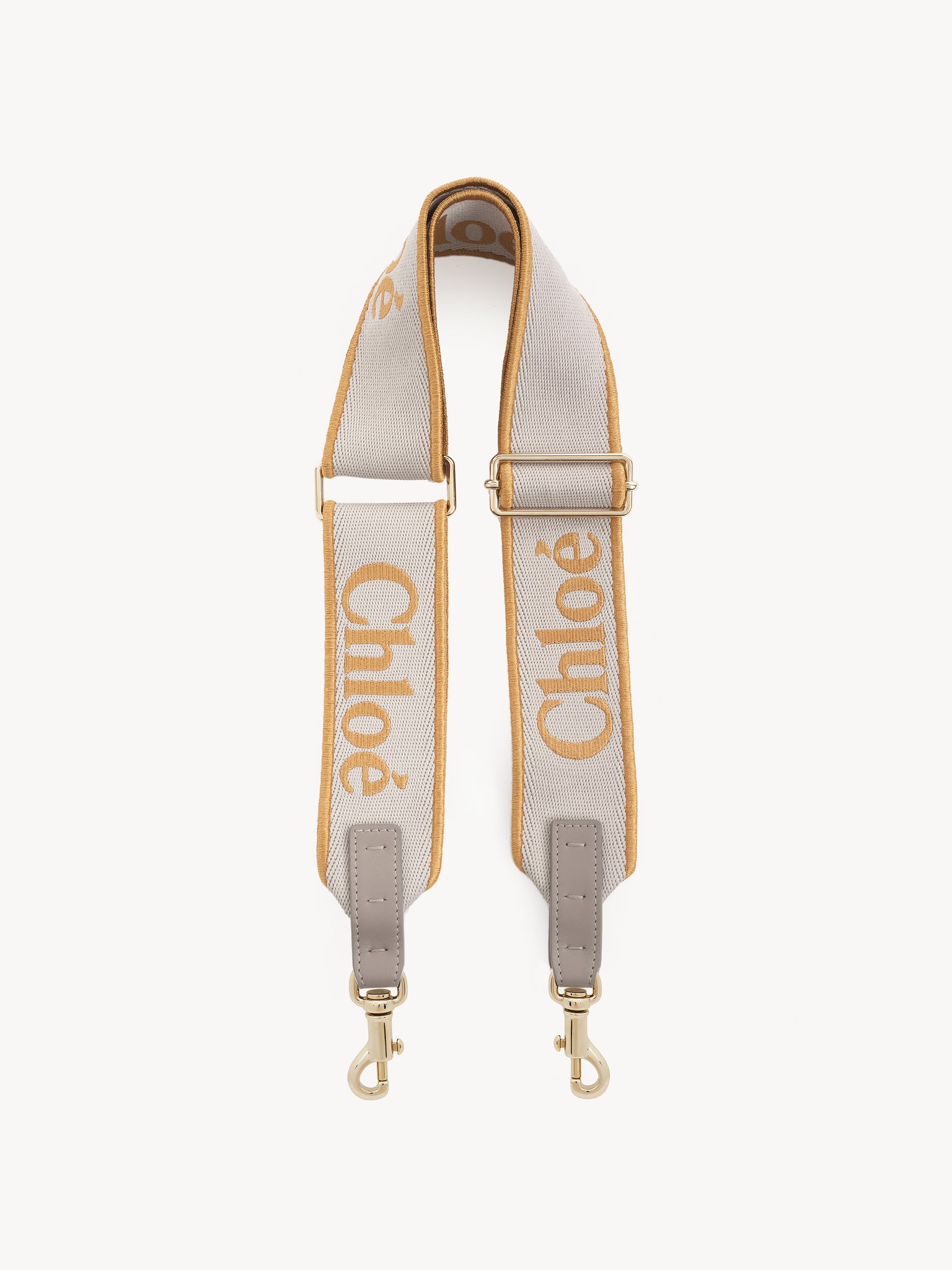 Adjustable strap Canvas with Chloé logo embroidery
Honey Gold