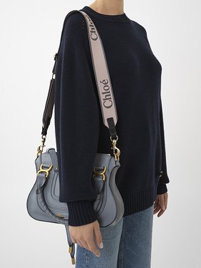 Adjustable strap in canvas Canvas with Chloé logo embroidery
Elephant Grey Top view of the product