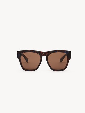 Gayia sunglasses Brown Havana Spotted Rose/Blue recycled acetate & bio-based nylon
Warm Brown lenses Back view of the product