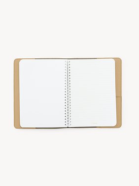 Marcie notebook with cover Paper, grained calfskin & brass
Milky Brown Product detail