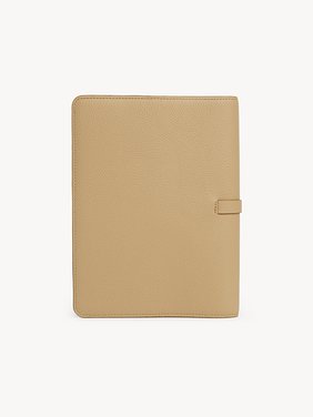 Marcie notebook with cover Paper, grained calfskin & brass
Milky Brown 