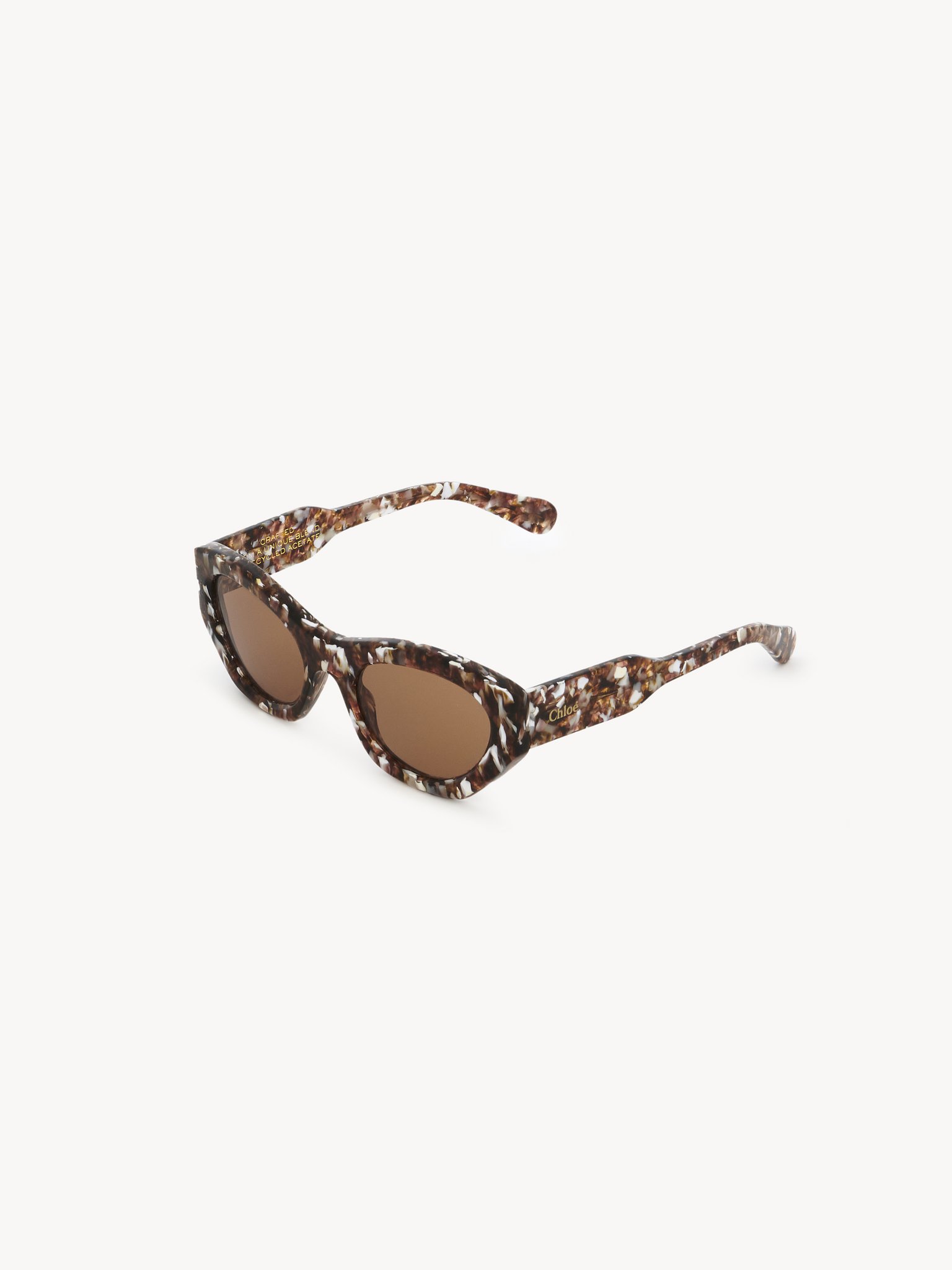 Gayia sunglasses Havana Brown Spotted White recycled acetate & bio-based nylon
Brown lenses