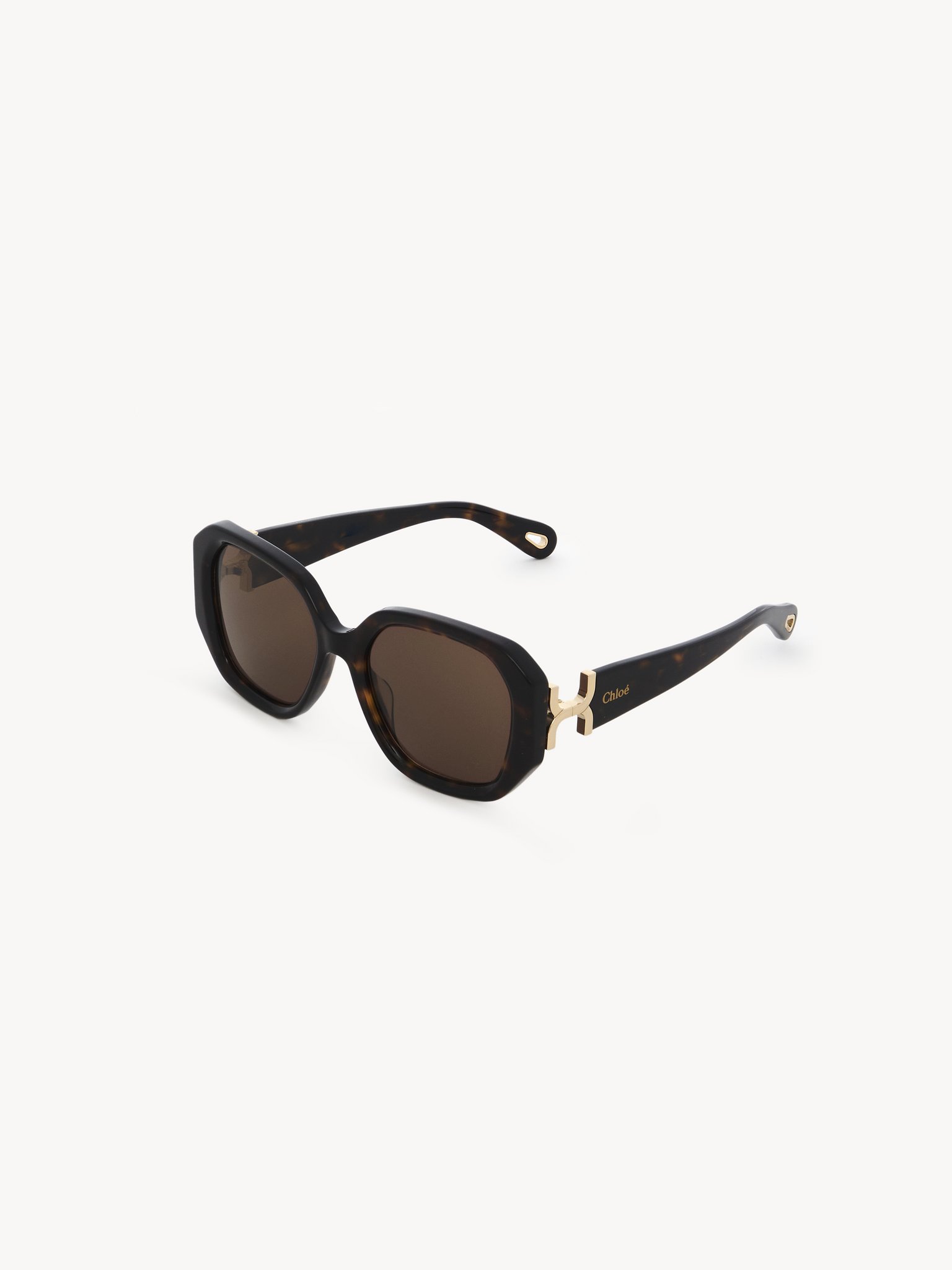 Marcie sunglasses Dark Havana lower-impact acetate & bio-based nylon 
Brown lenses