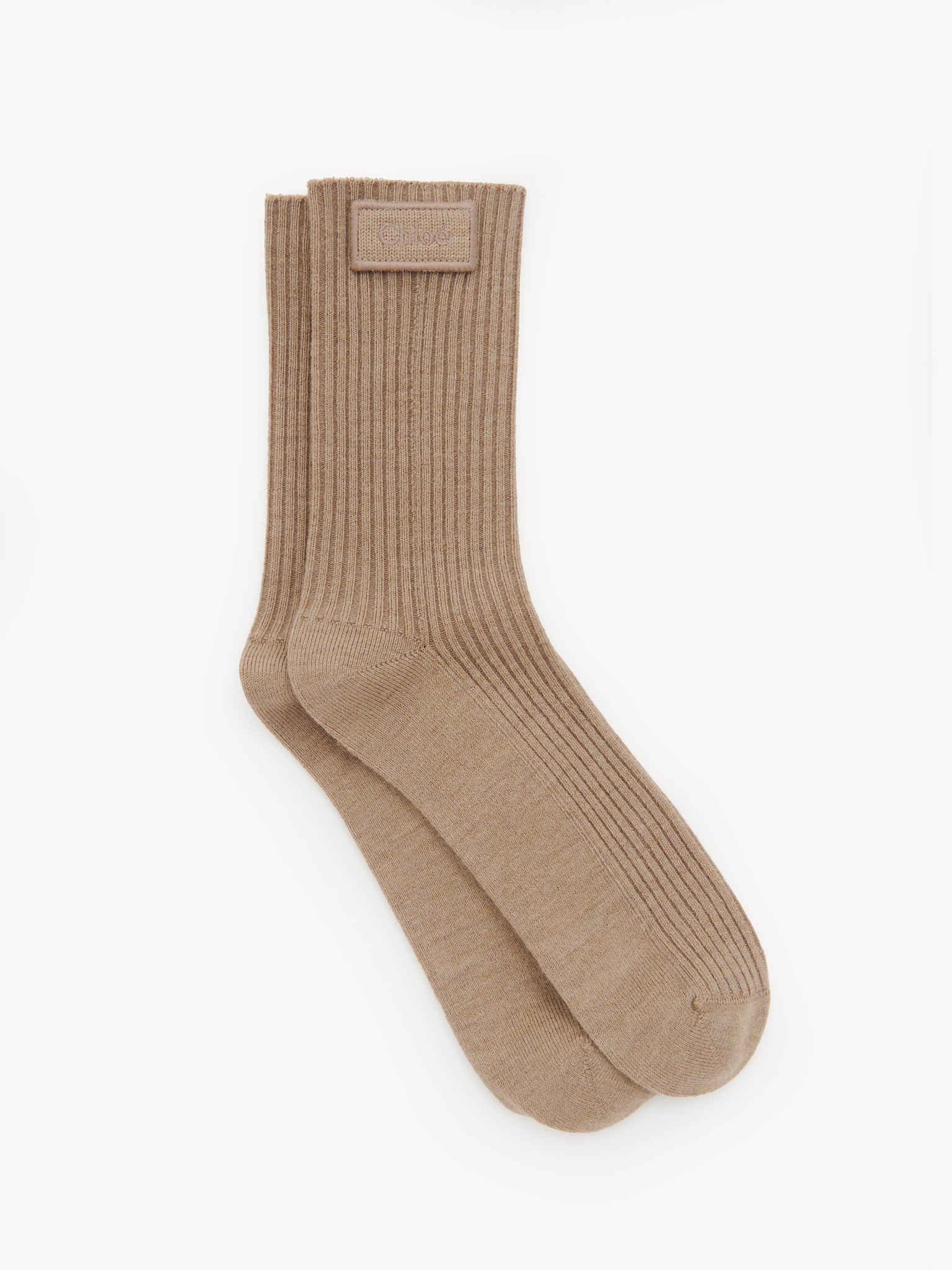 The Chloé Signature socks in wool knit Virgin wool
Off White