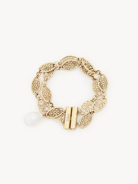 Darcey lace bracelet Brass & cultured freshwater pearl
Gold