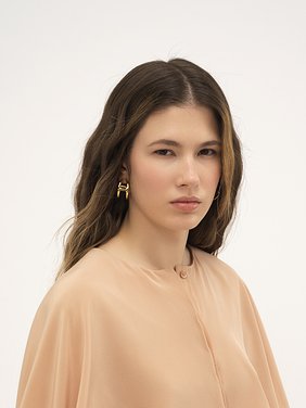 Marcie hoop earrings Brass
Bright Gold Top view of the product