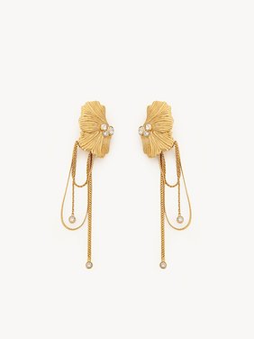 The Chloé Flowers earrings Brass & crystal glass
Vintage gold