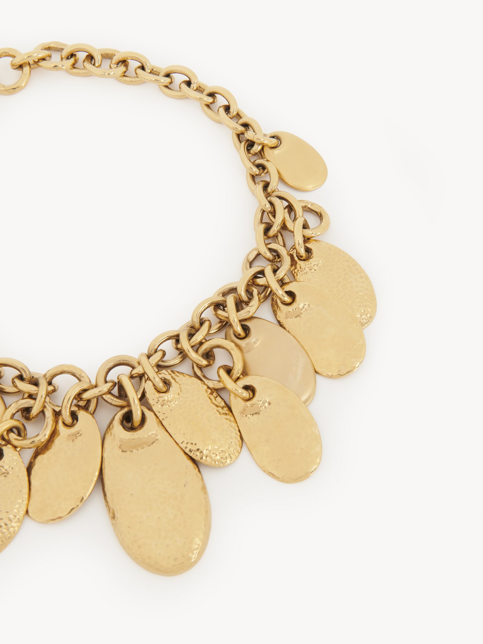 The Chloé Petal necklace Brass
Vintage Gold Product detail