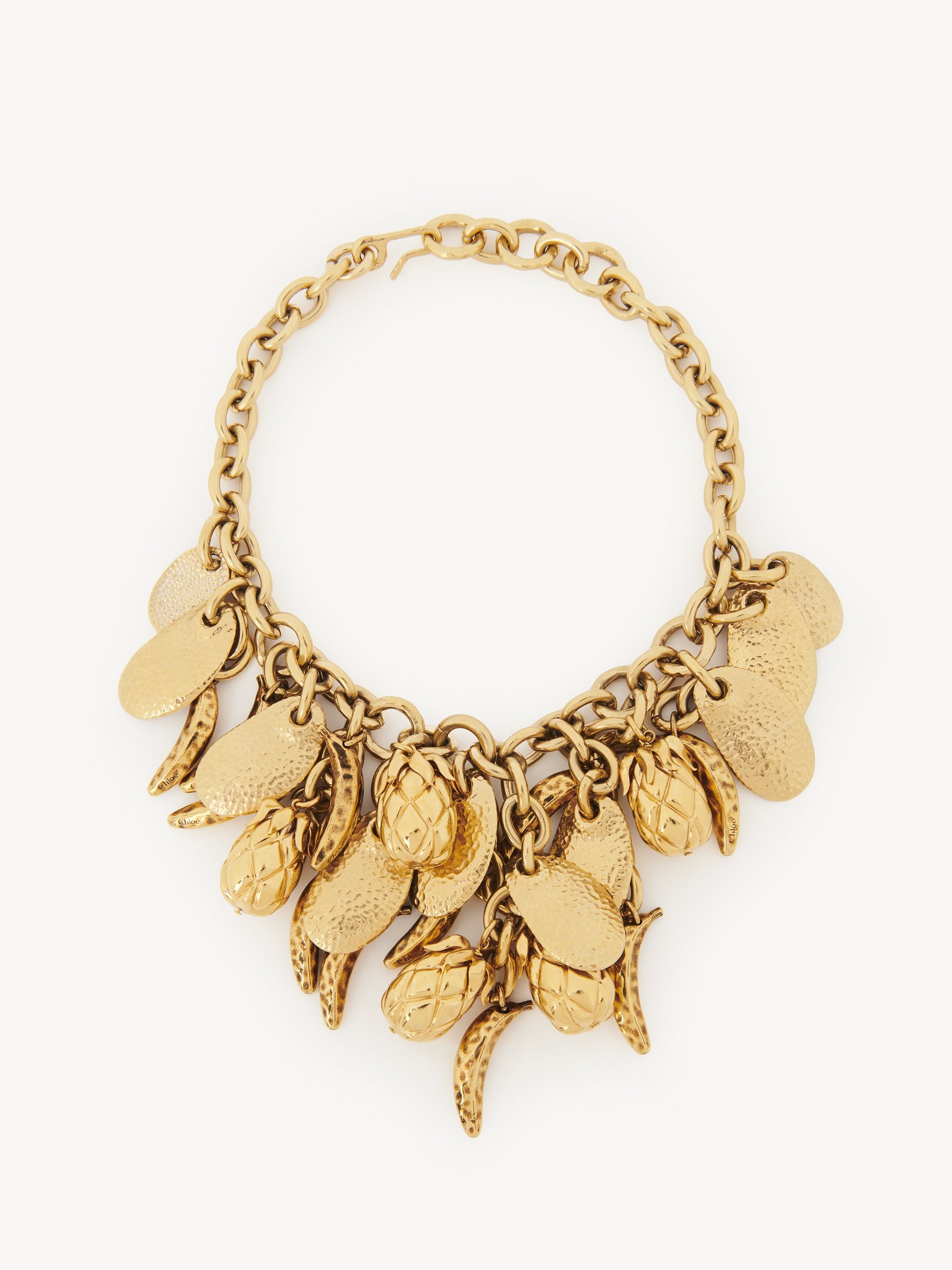 The Chloé Fruits necklace Brass
Vintage Gold