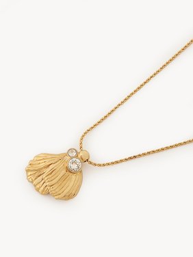 The Chloé Flowers necklace Brass & crystal glass
Vintage Gold Product detail