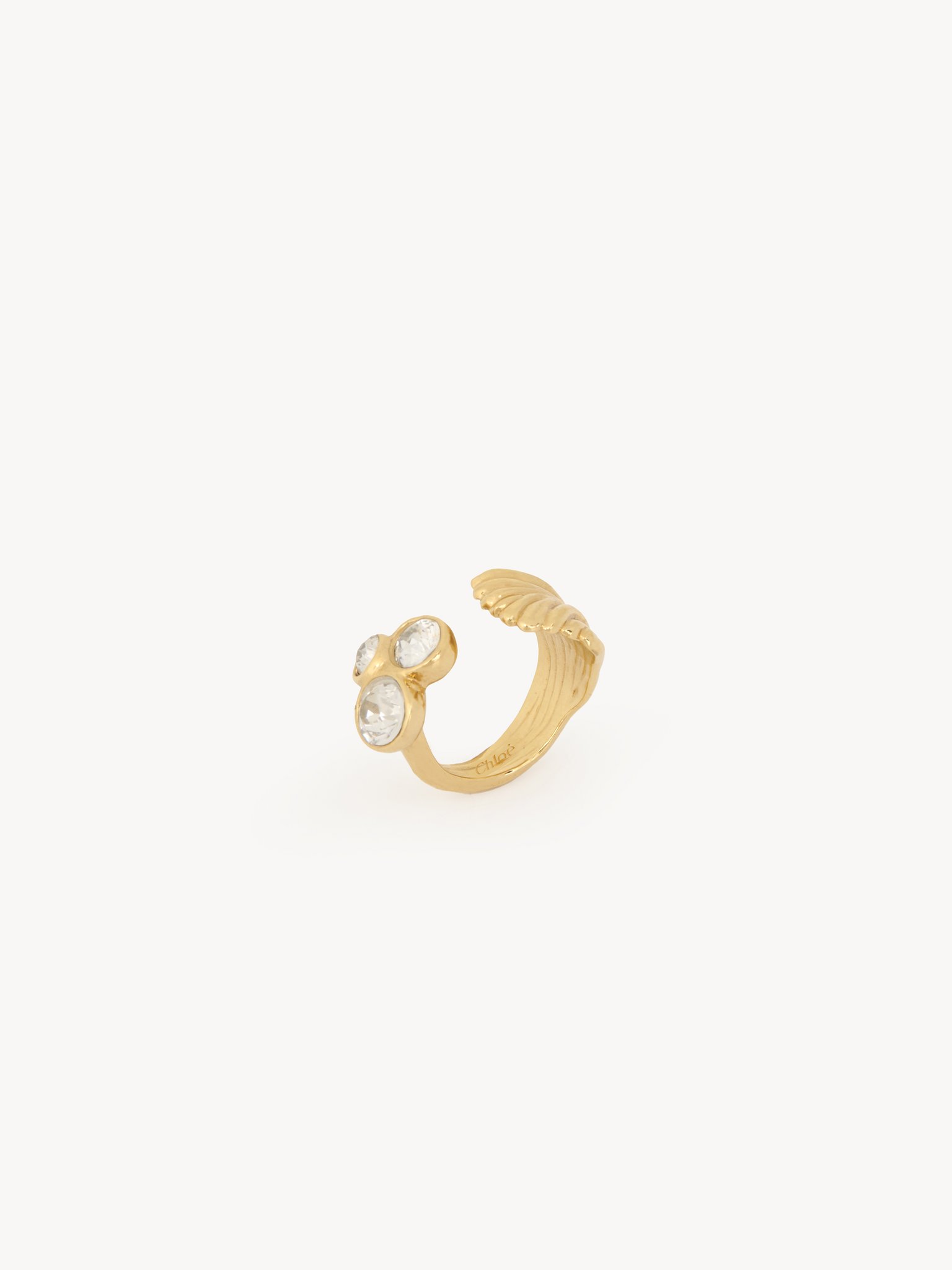 The Chloé Flowers ring Brass & crystal glass
Vintage Gold Product detail