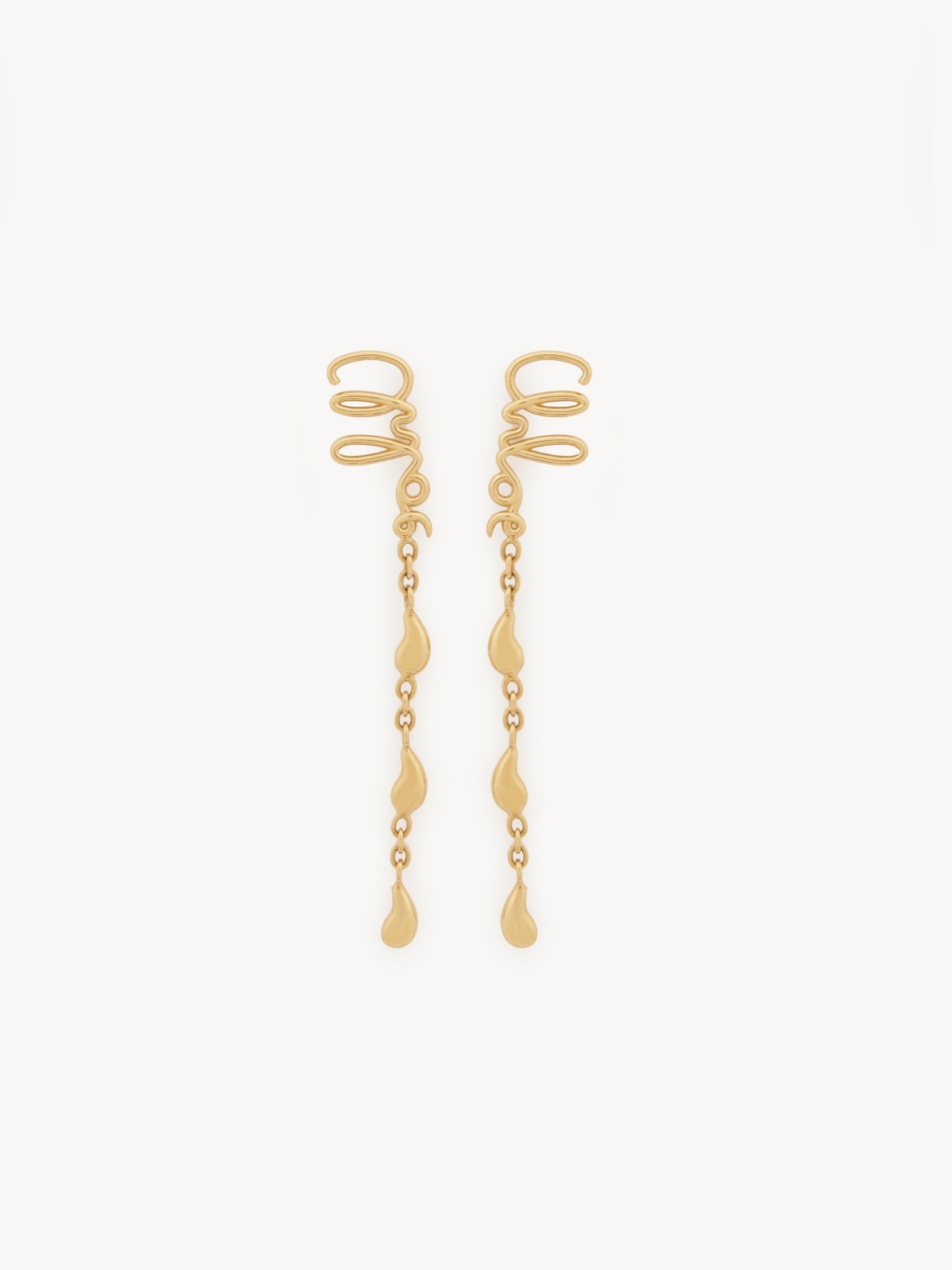 The Chloé Iconic dangling earrings Brass
Vintage Gold