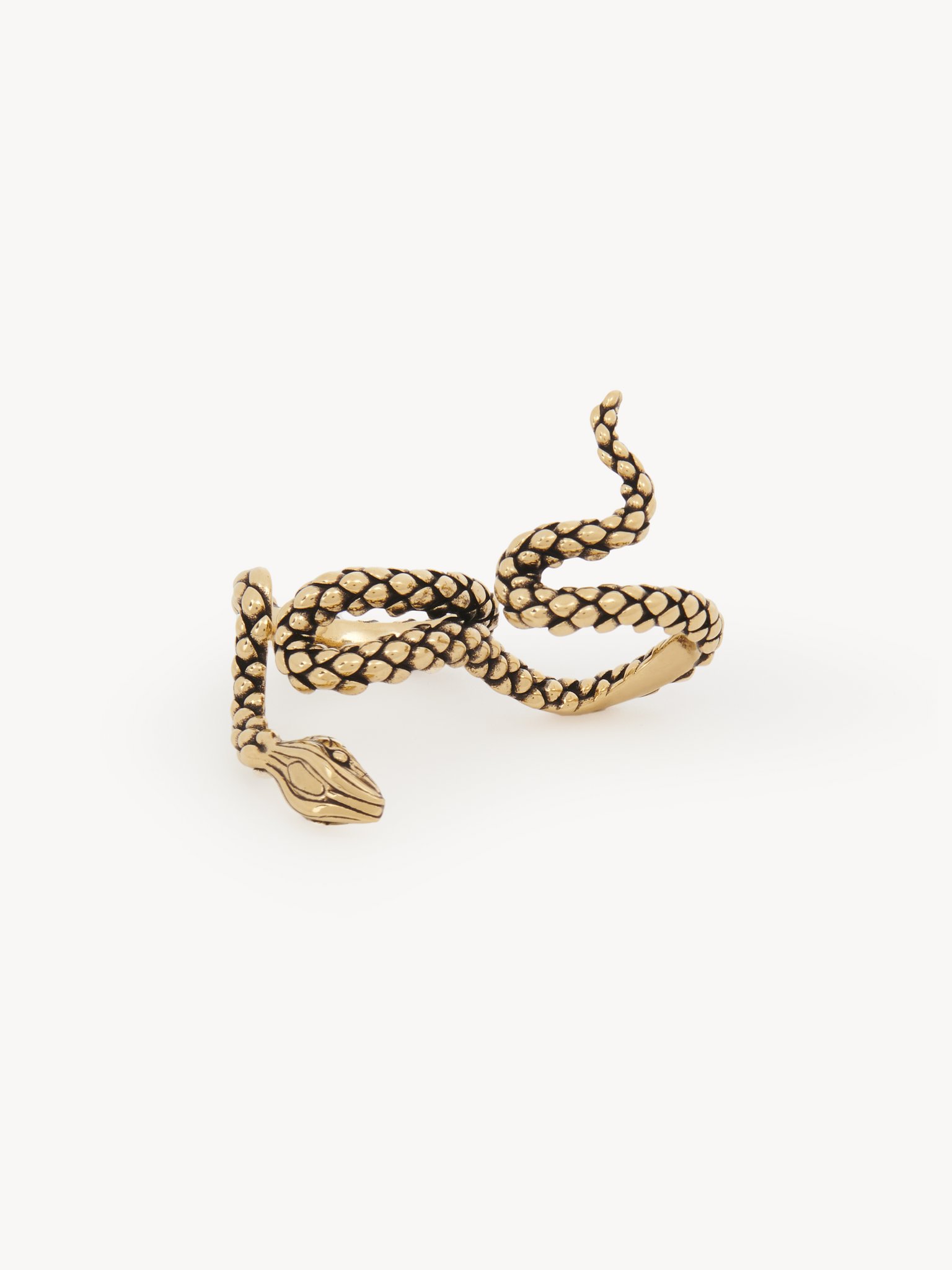 The Chloé Snake double ring Brass
Vintage Gold