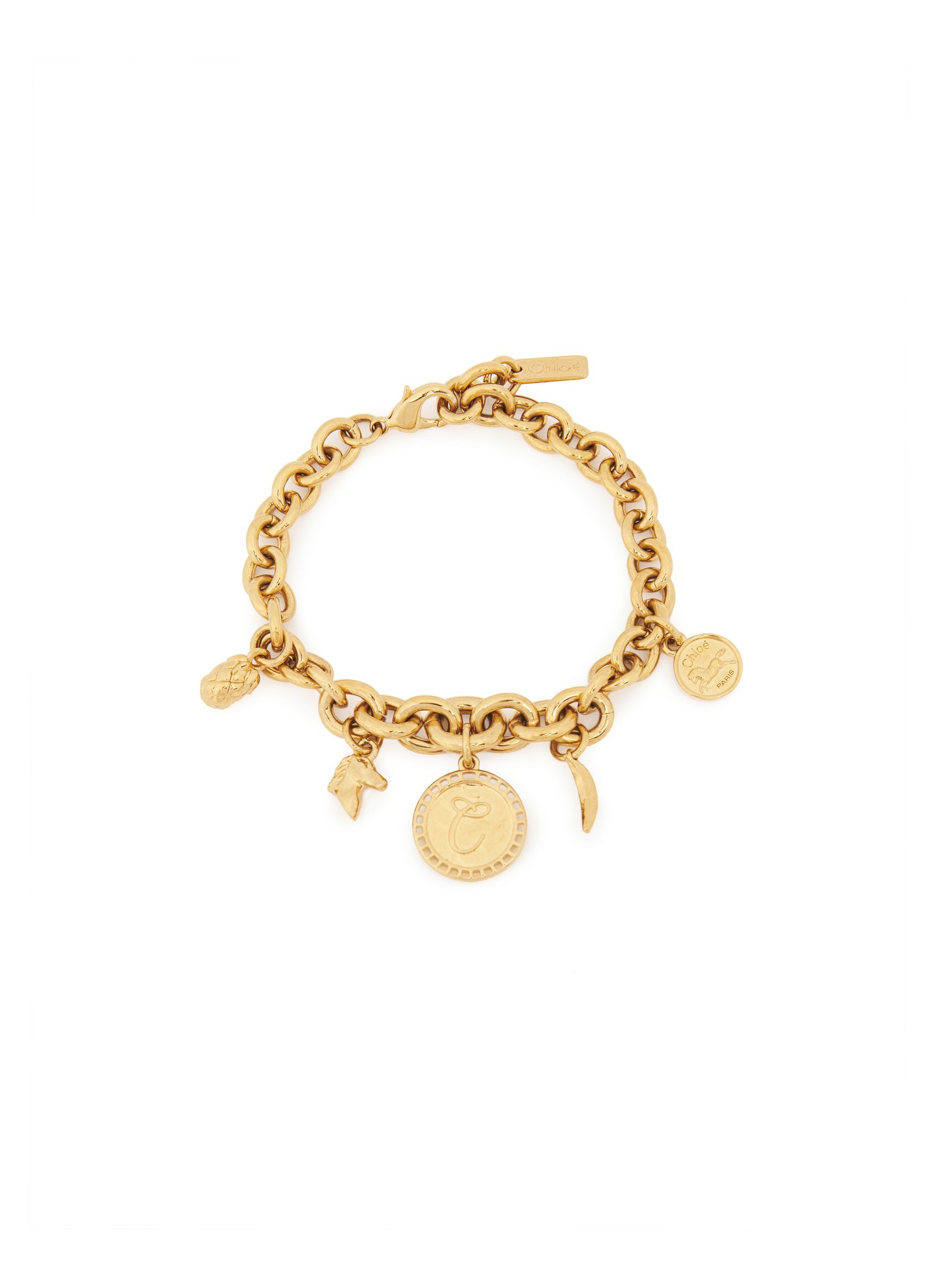 The Chloé Charms bracelet Brass
Vintage Gold 