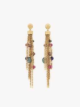 The Chloé Pompoms earrings Brass, synthetic pearls & crystal glass
Vintage Gold