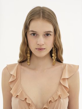 The Chloé Eclectic earrings Brass
Vintage Gold Back view of the product