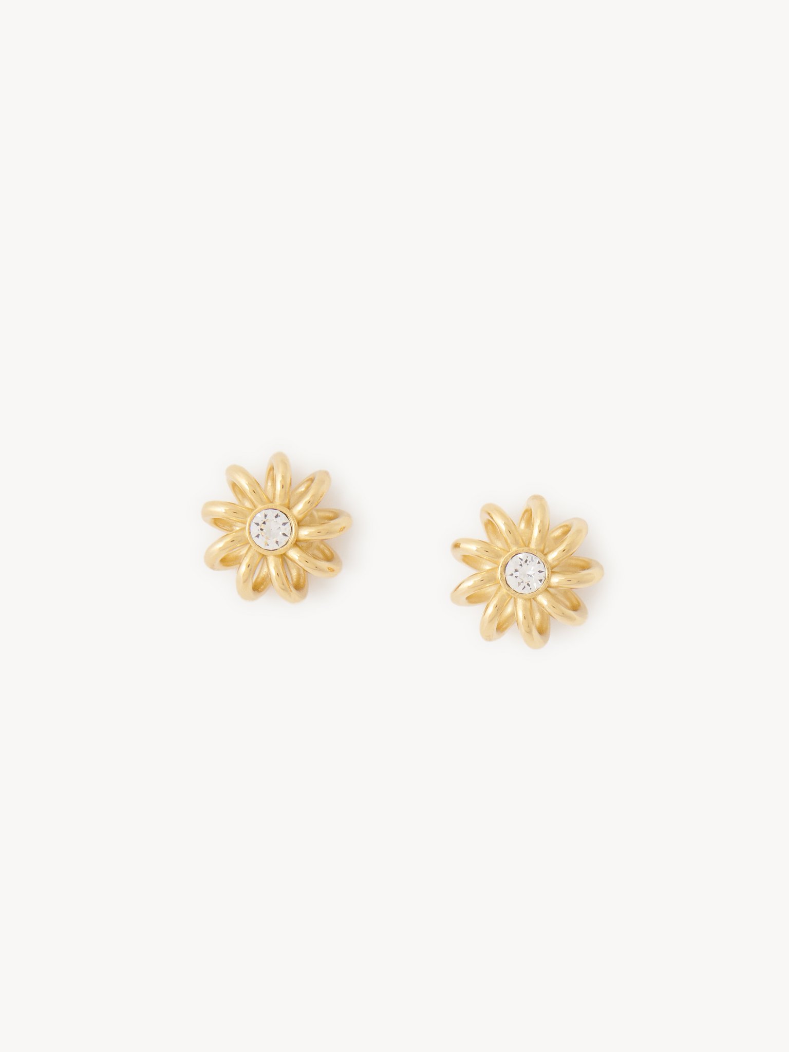 The Chloé Mechanical Flowers earrings Brass & crystal glass
Vintage Gold