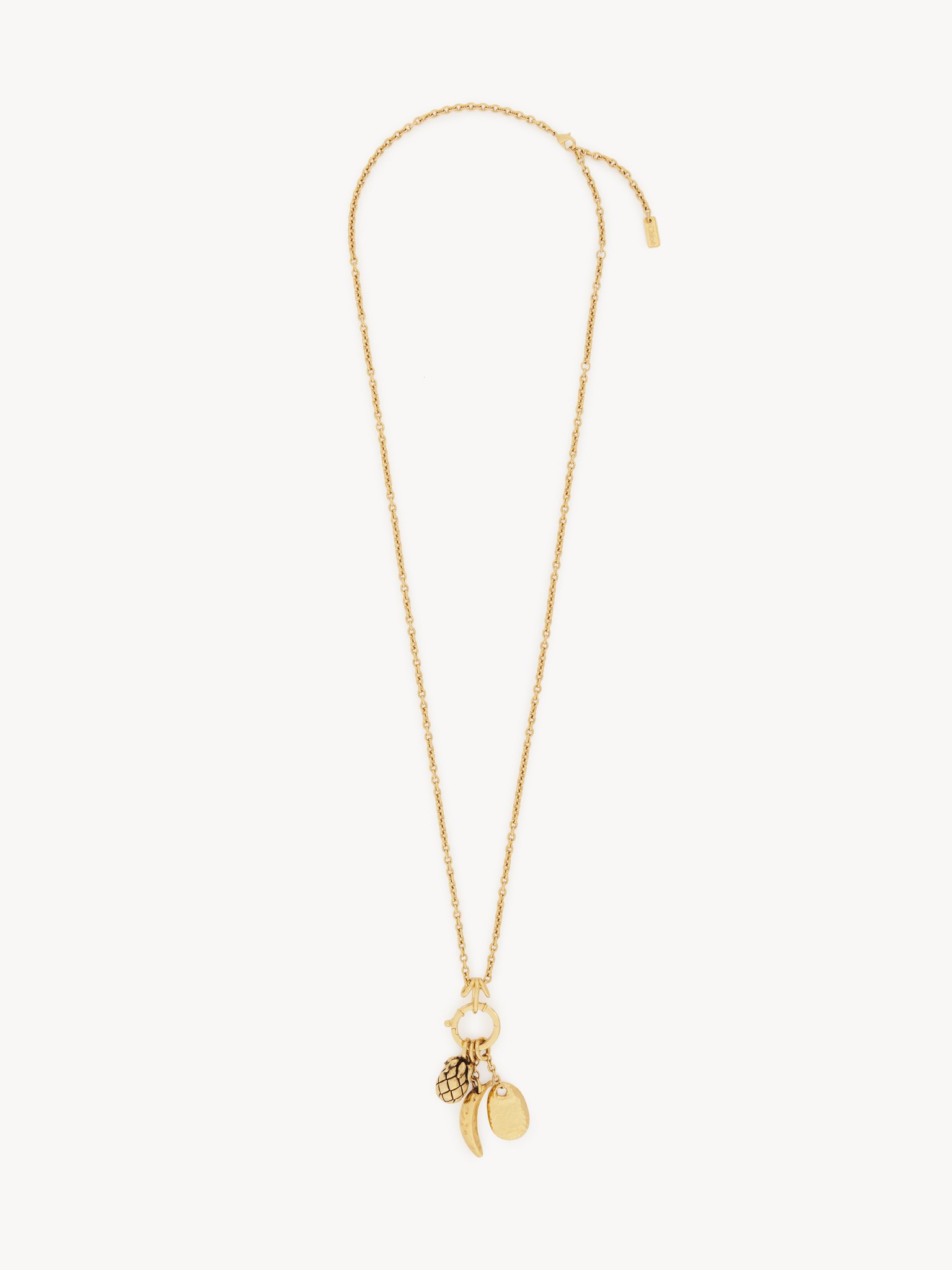 The Chloé Charms necklace Brass
Vintage Gold