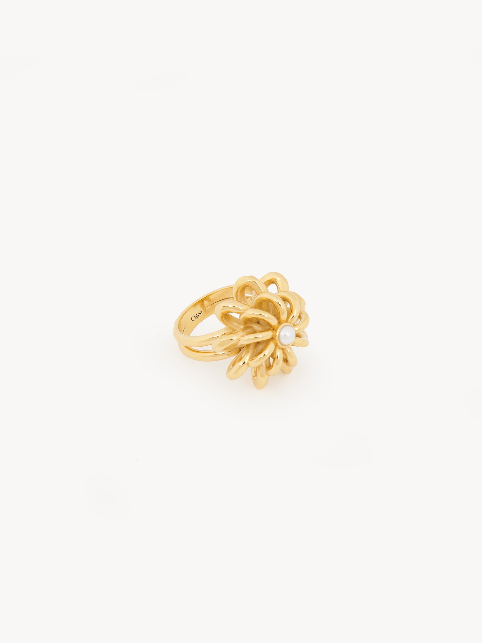 The Chloé Mechanical Flowers ring Brass & crystal glass
Vintage Gold Product detail