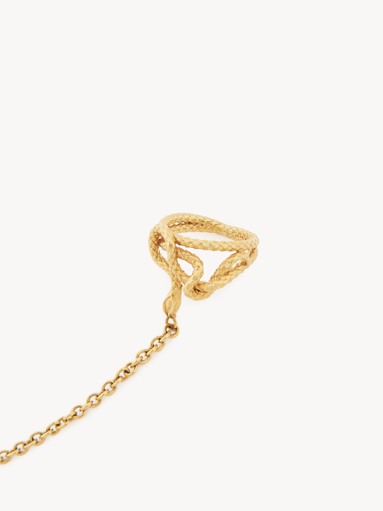 The Chloé Snake ring Brass
Vintage Gold Top view of the product