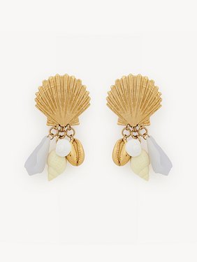 The Chloé Shells earrings Brass & resin
Purple & Green