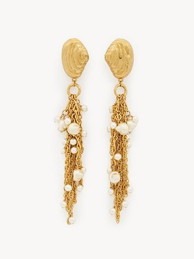 The Chloé Shells earrings Brass & synthetic pearls
Vintage Gold