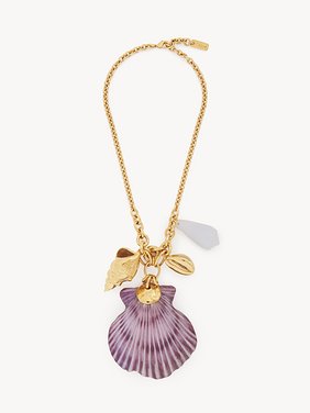 The Chloé Shells necklace Brass & resin
Lavender Purple