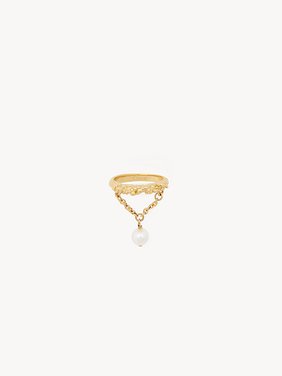 The Chloé Shells ring Brass & synthetic pearls
Vintage Gold