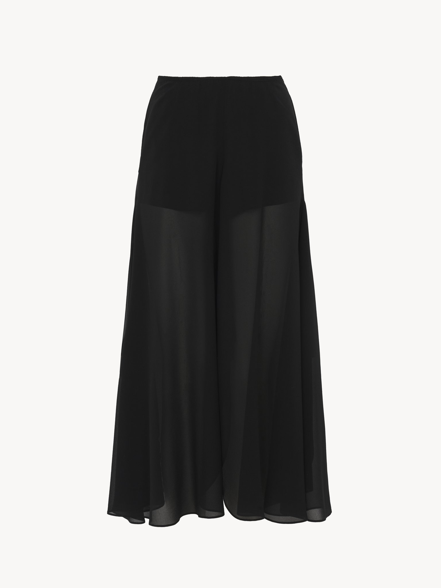 Fluid pants in silk georgette Silk georgette
Black