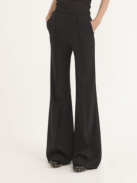 Flare pants in stretch wool Lower-impact stretch wool
Black Product detail