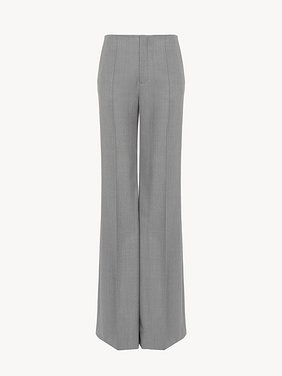 Flare pants in wool grain de poudre Chiné wool grain de poudre
Swan Grey