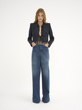 Wide-leg jeans in denim Organic cotton denim
Night Blue Back view of the product