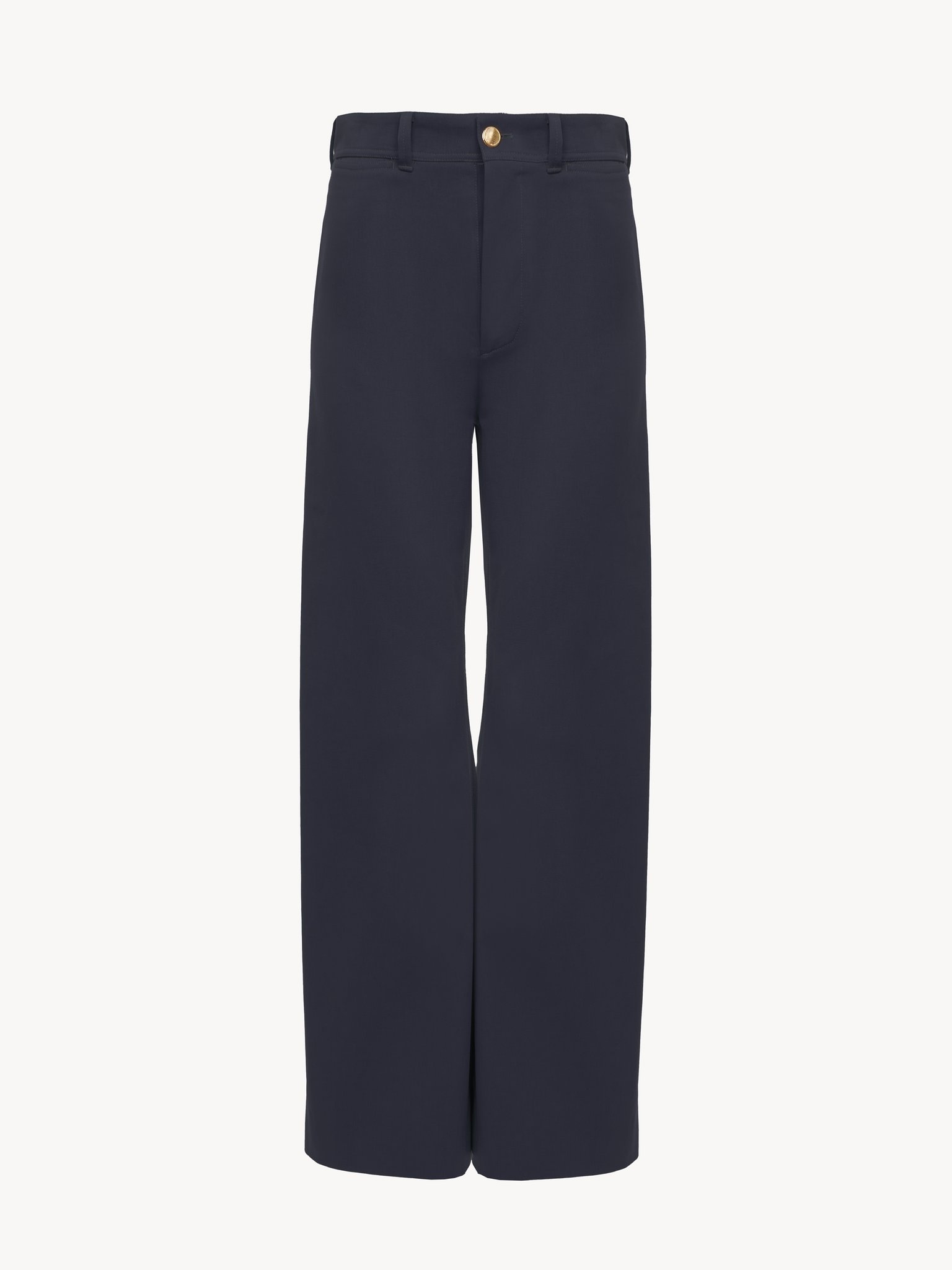 Cropped flared pants in cotton gabardine Organic soft cotton gabardine
Eclipse Blue