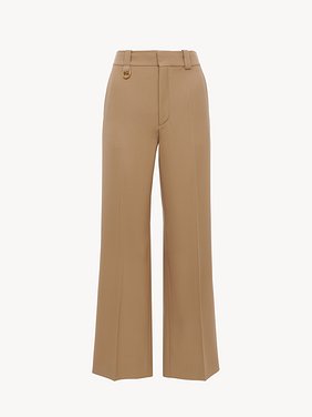 Cropped tailored pants in wool grain de poudre Lower-impact wool grain de poudre
Coconut Brown