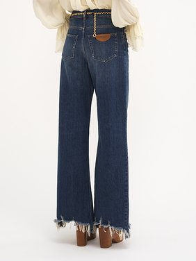 Cropped wide-leg jeans in denim Organic cotton indigo denim
Night Blue Top view of the product